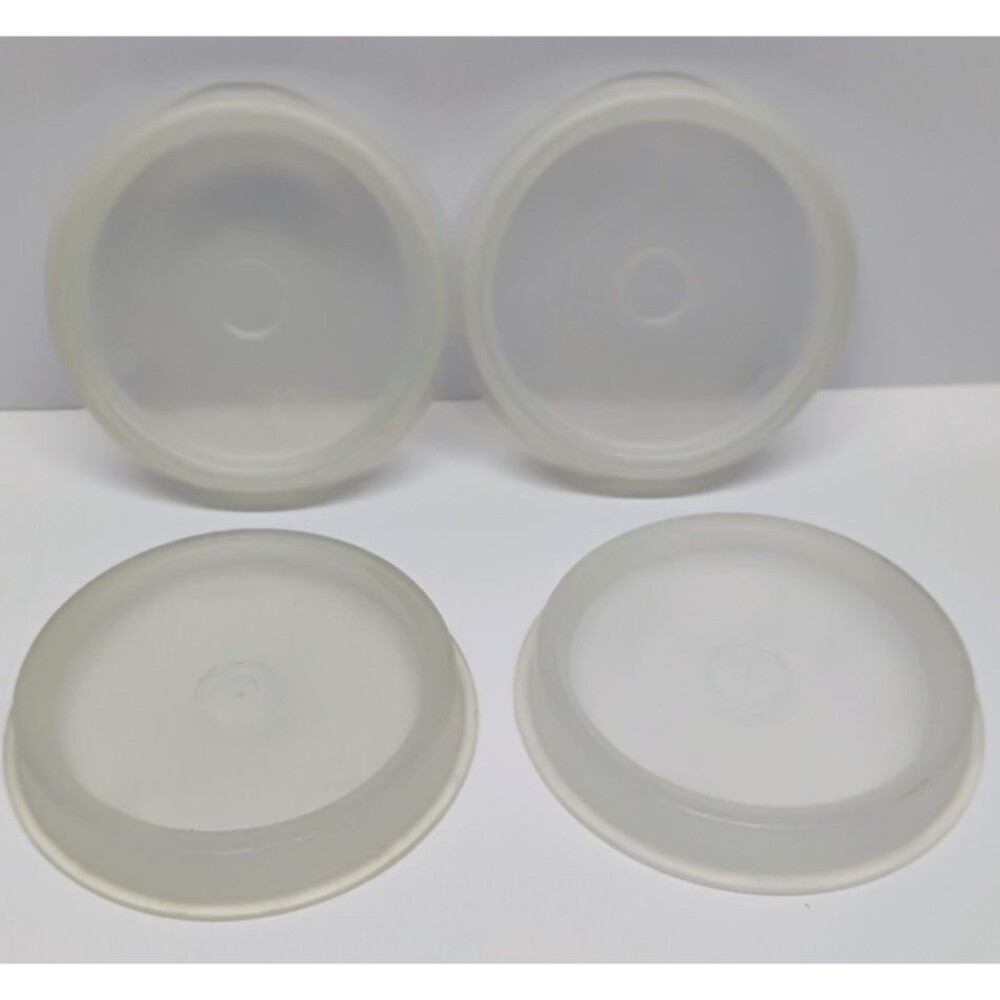 Vintage Tupperware Mini 2oz Midget Containers #101 4pc Pastel with Lids - Picture 6 of 6